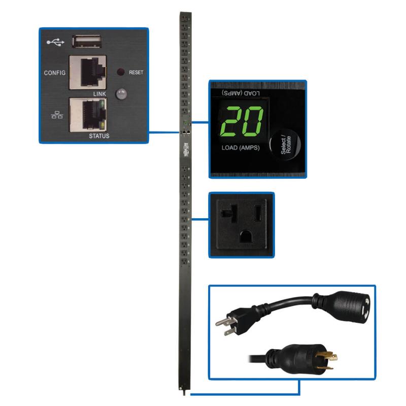Pdu Monitored 1.9Kw 120V 24 5-15/20R Lx Platform 70In 0Urm Taa
