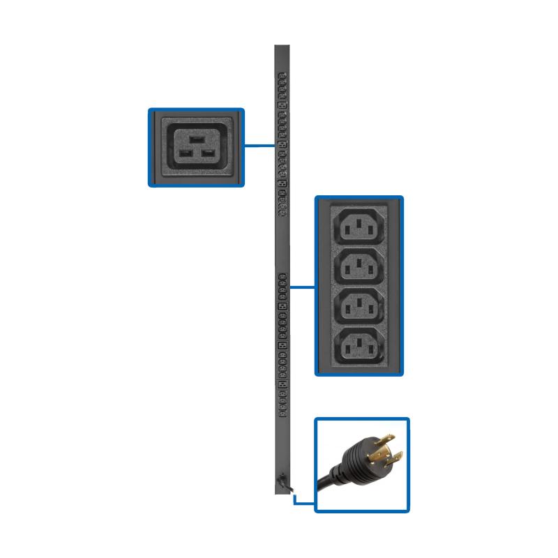 Pdu Basic 32 C13 6 C19 208/240V 3.3/3.8Kw L6-20P 10Ft Cord 0Urm