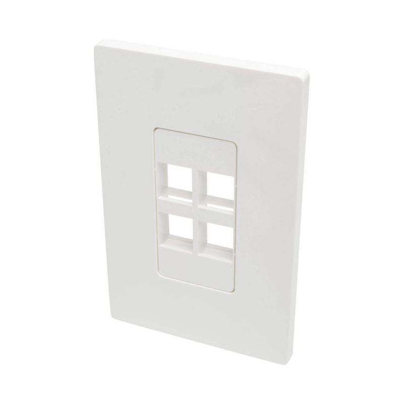 4 Cutout Single Gang Wallplate