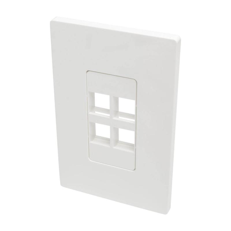 4 Cutout Single Gang Wallplate