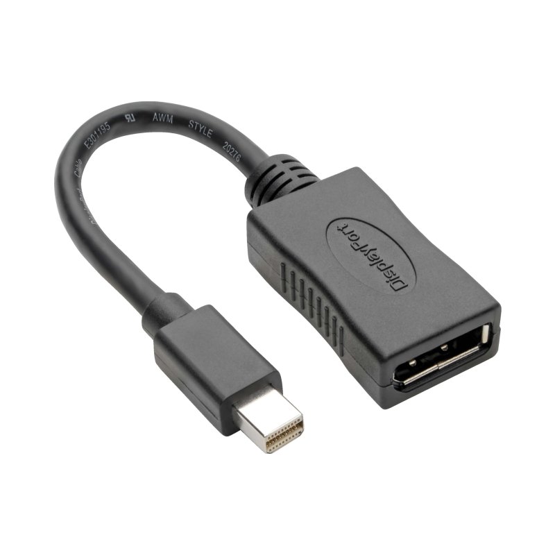 6 Mdp/Dp Adptr M/F Black