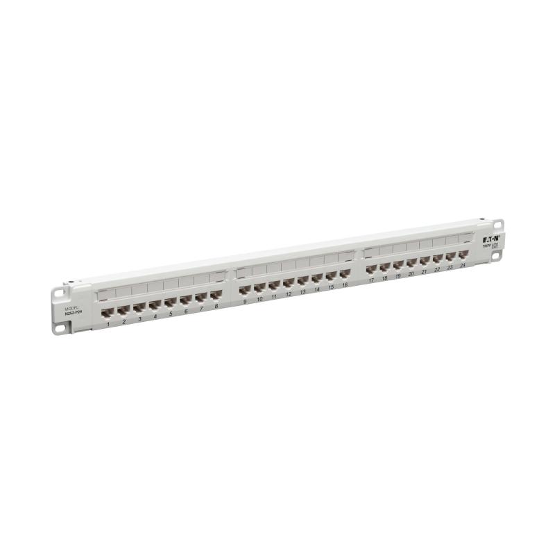 24Port Cat6 Patch Panel - 4Ppoe Compliant 110/Krone 568A/B Rj45