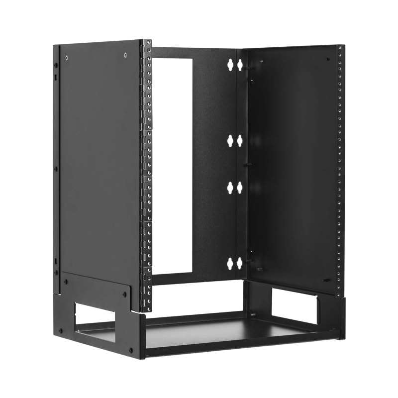 Wallmount Bracket 12U W Shelf For Small Switches  Patch Panels