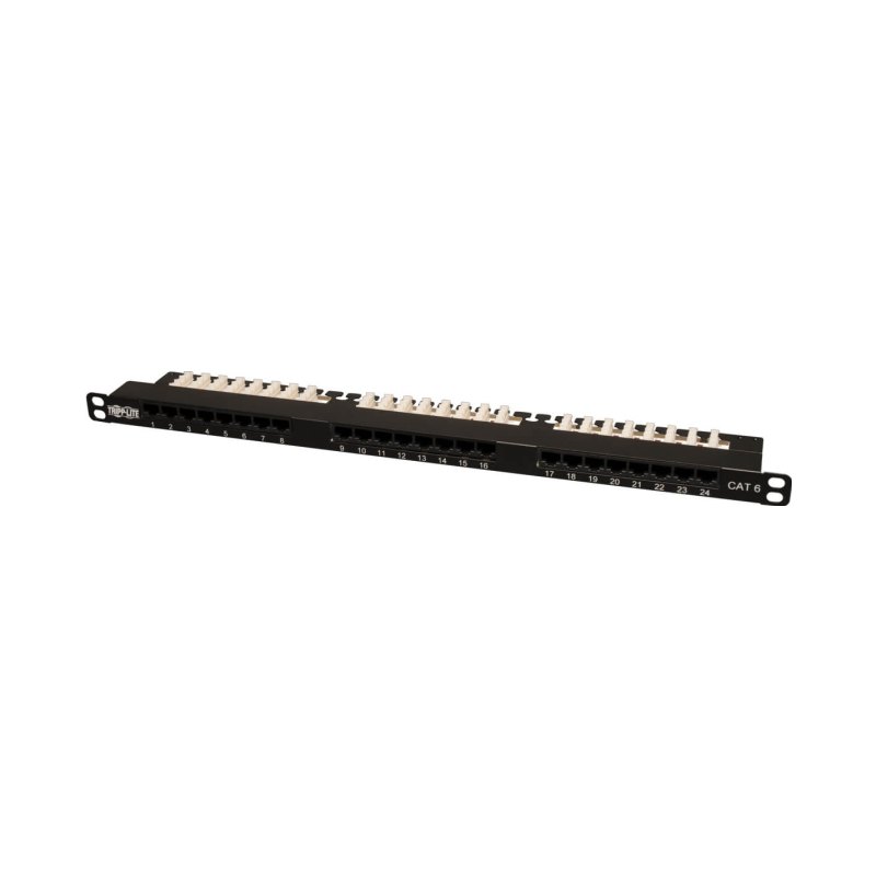 0.5U Cat6 Rm Patch Panel 24Prt
