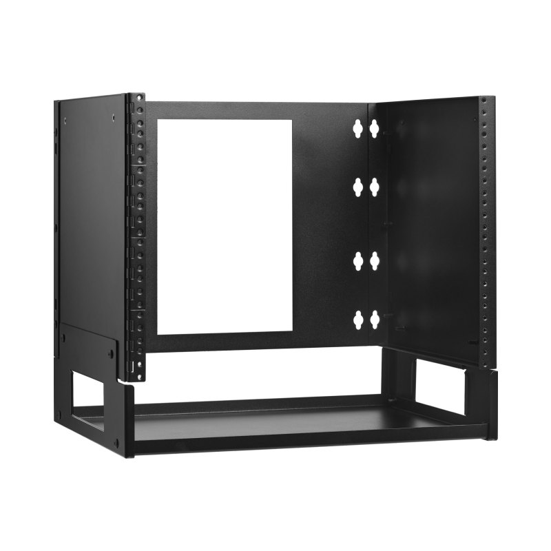 Wallmount Bracket 8U W Shelf For Small Switches And Patch Panels