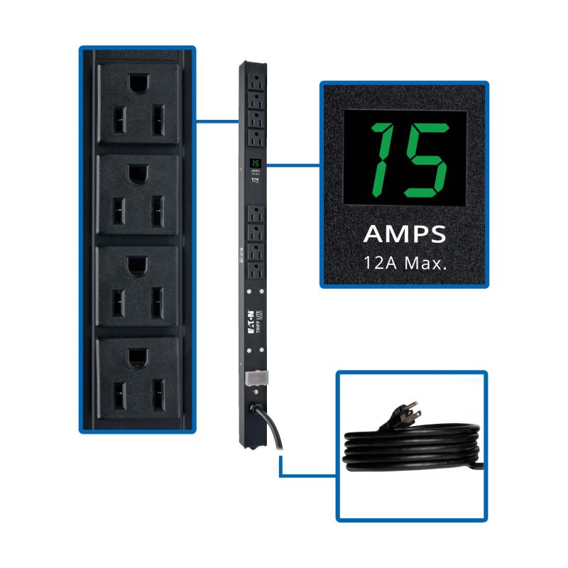 Metered Pdu 120V 15A 0Urm 5-15R 8Outlet 5-15P 24 Height
