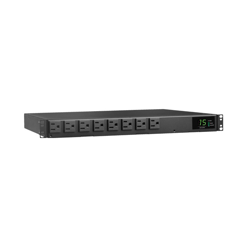 Pdu Ats  Metered 120V 1.44Kw 15A 8 5-15R Dual 5-15P 12Ft Cords
