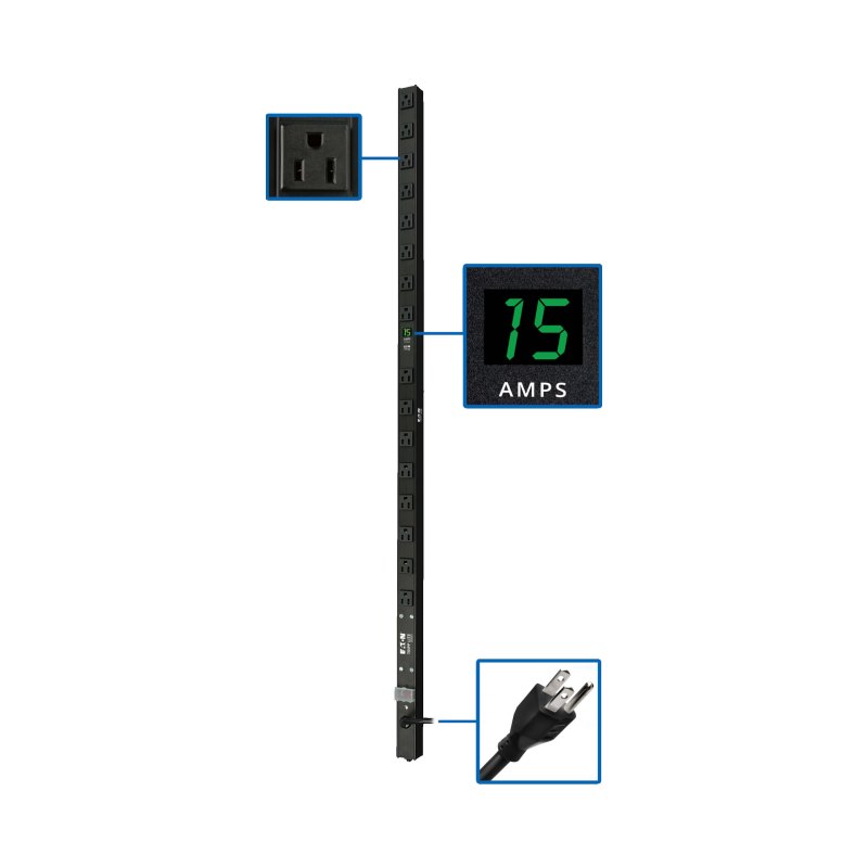 Digital Pwr Distribution Unit Vertical Pdu 16 Nema5-15R 15A