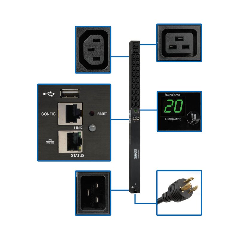 Pdu Monitored 208/230V 20A 18 C13 2 C19 C20/L620P Lx Interface