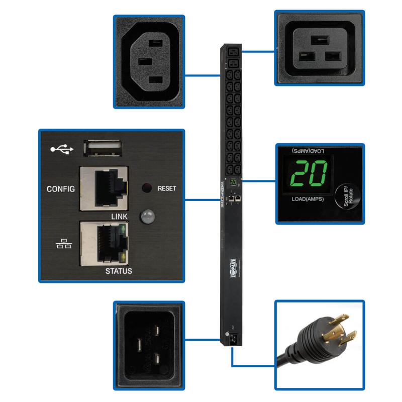 Pdu Monitored 208/230V 20A 18 C13 2 C19 C20/L620P Lx Interface