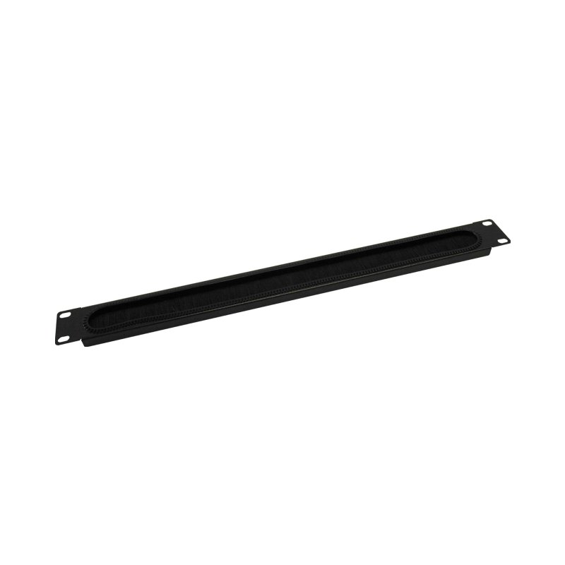 1U Cable Pass-Through Panel With Brush Strip