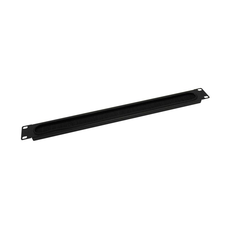 1U Cable Pass-Through Panel With Brush Strip
