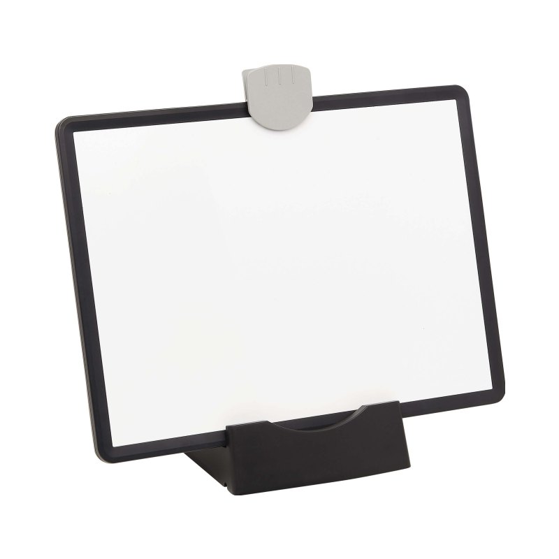 Magnetic Dry-Erase Whiteboard With Stand 3 Markers Black Frame