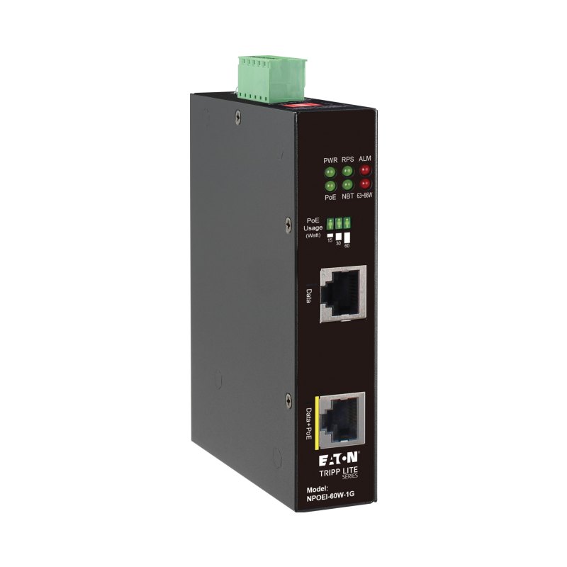 1Port Gigabit Ethernet Poe Injector Industrial 60W Poe++ Ip30