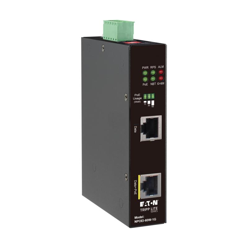 1Port Gigabit Ethernet Poe Injector Industrial 60W Poe++ Ip30