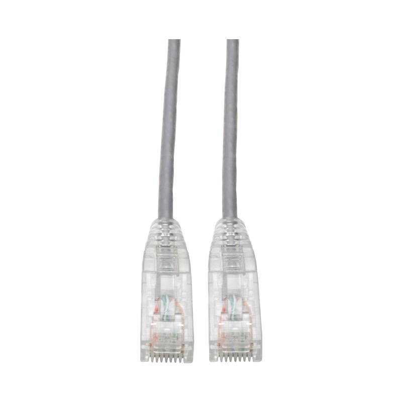 15Ft Cat6 Gray Snagless Utp Rj45 Molded Slim Gigabit Patch Cabl