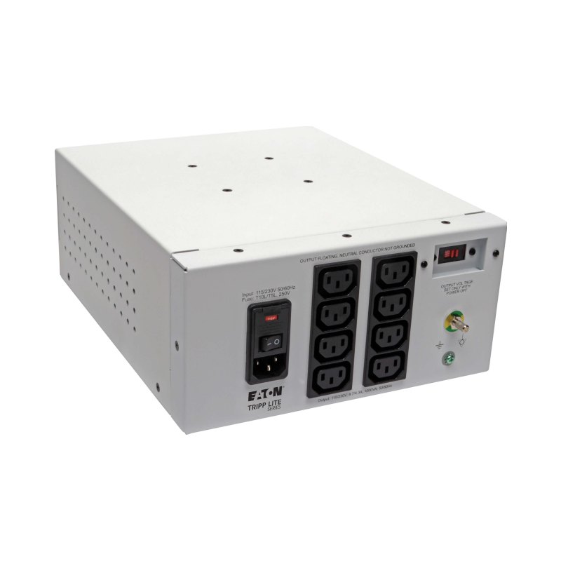 Isolation Transformer Hospital Dual-Voltage 115/230V 1000W 8 C13