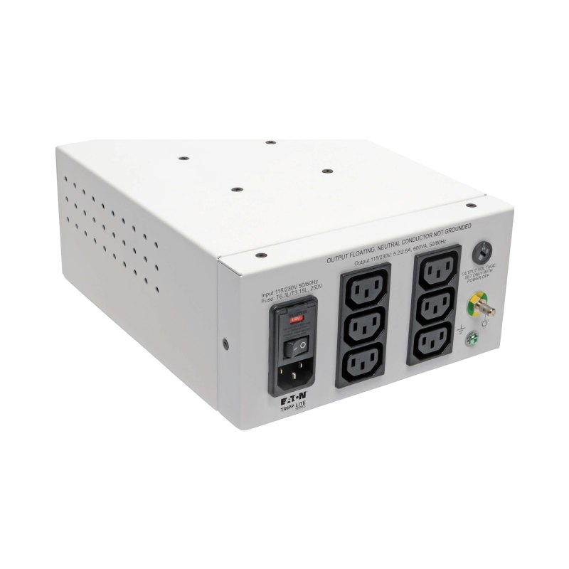 Isolation Transformer Hospital Dual-Voltage 115/230V 600W 6 C13