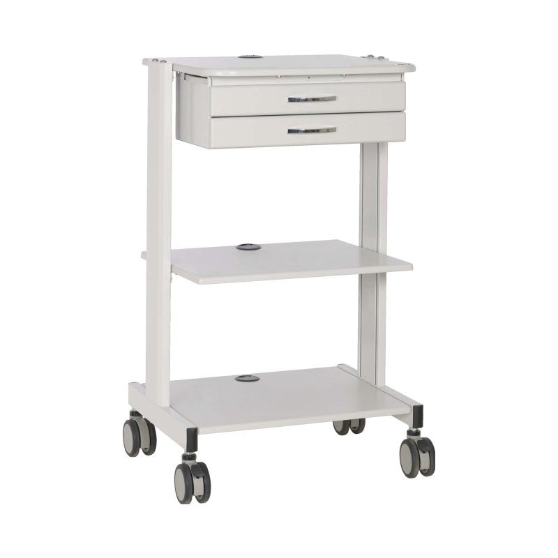 Mobile Cart 2X Shelves/Metal Drawers Taa