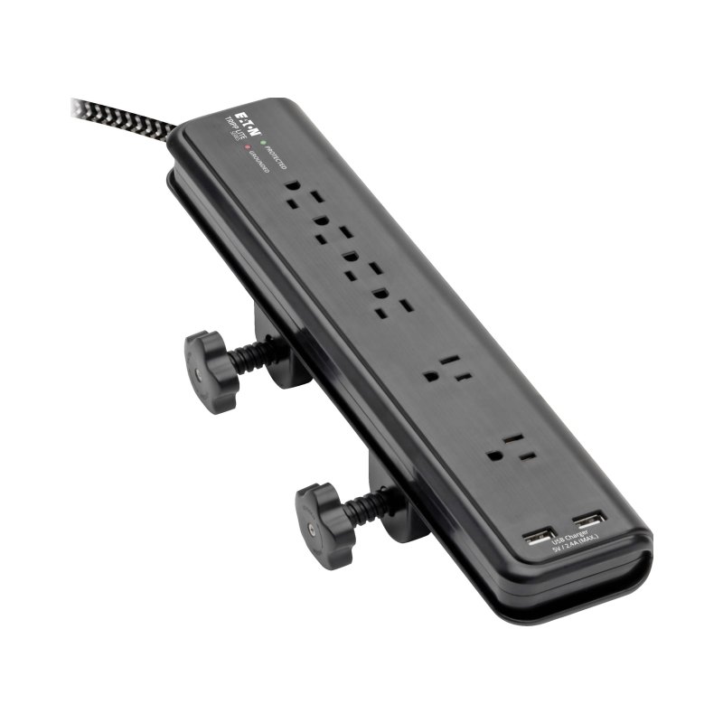 6Out Surge Protector 2 Usb Antimicrobial