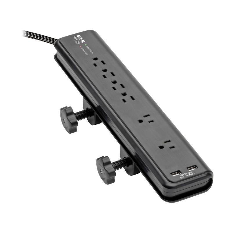 6Out Surge Protector 2 Usb Antimicrobial