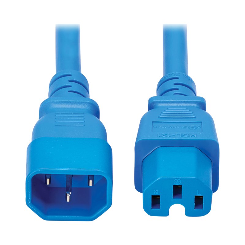 Power Cord C14 To C15-Heavy-Duty 15A 250V 14Awg 10Ft.