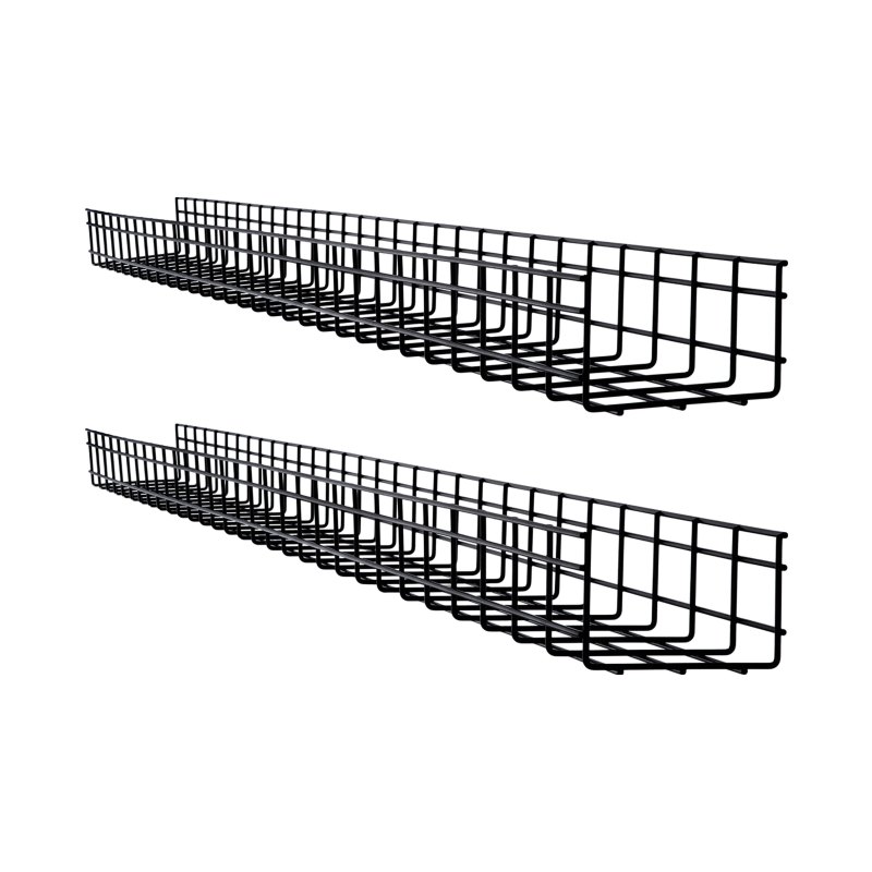 2Pk 5Ft Wire Mesh Cable Tray 6X4In