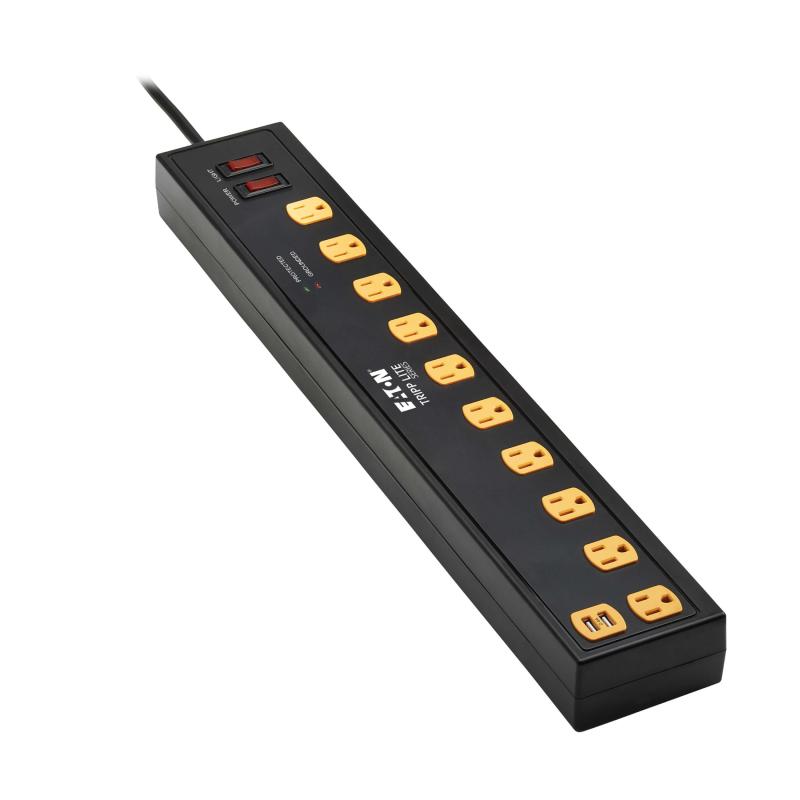 Surge Protector 10Outlet 2 Usb 10Ft Cord