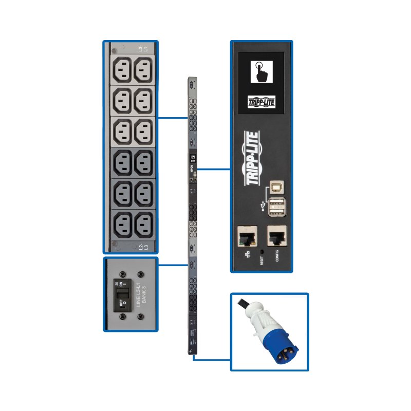 3-Phase Pdu Monitored 0U Taa 18.7Kw Lx Platform 36 C13 60A