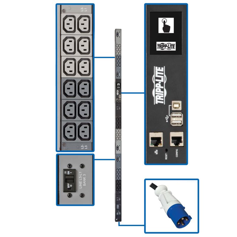 3-Phase Pdu Monitored 0U Taa 18.7Kw Lx Platform 36 C13 60A
