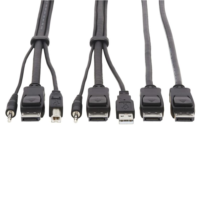 Dual Dp Kvm Cable 6 Ft