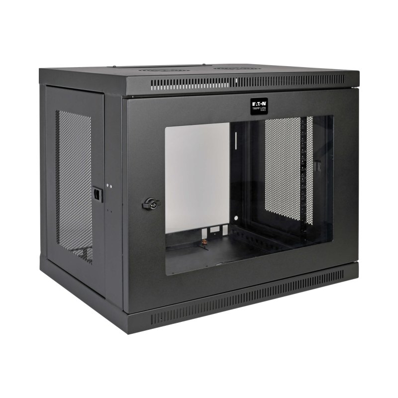 9U Wall Mount Rack Enclosure Cabinet W/ Plexiglass Front Door