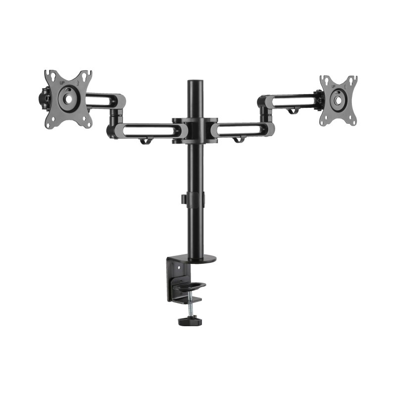 Dual-Monitor Flex-Arm Clamp For 13-27In
