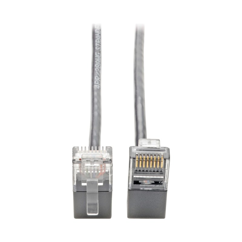 2Ft Gray Cat6 Slim Rt Ang Cbl