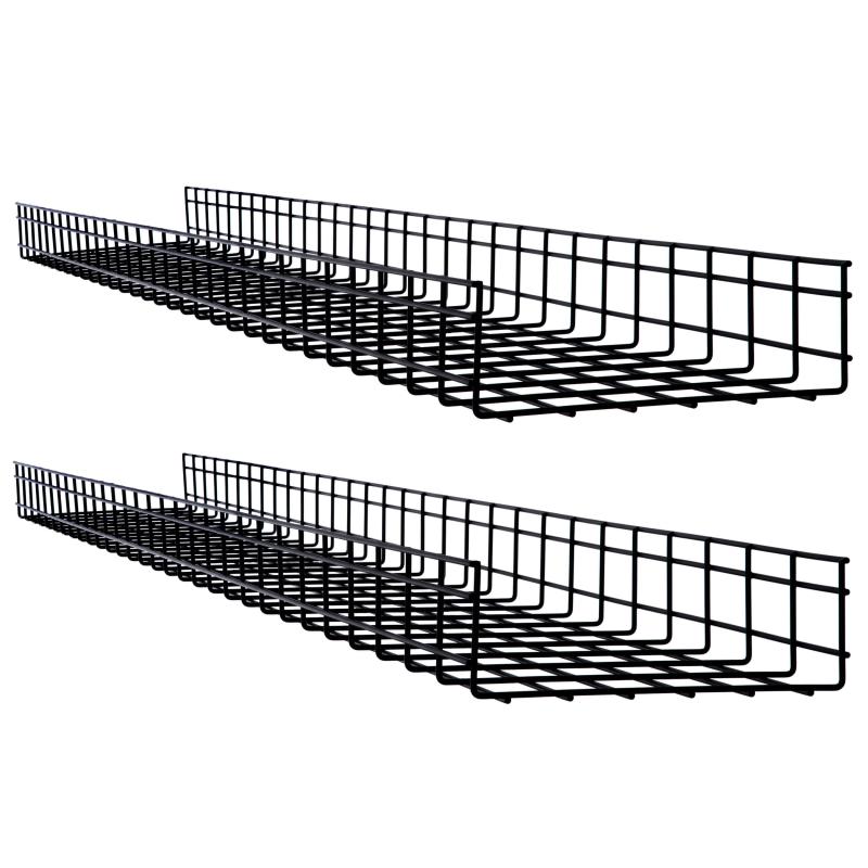 2Pk 5Ft Wire Mesh Cable Tray 12X4In