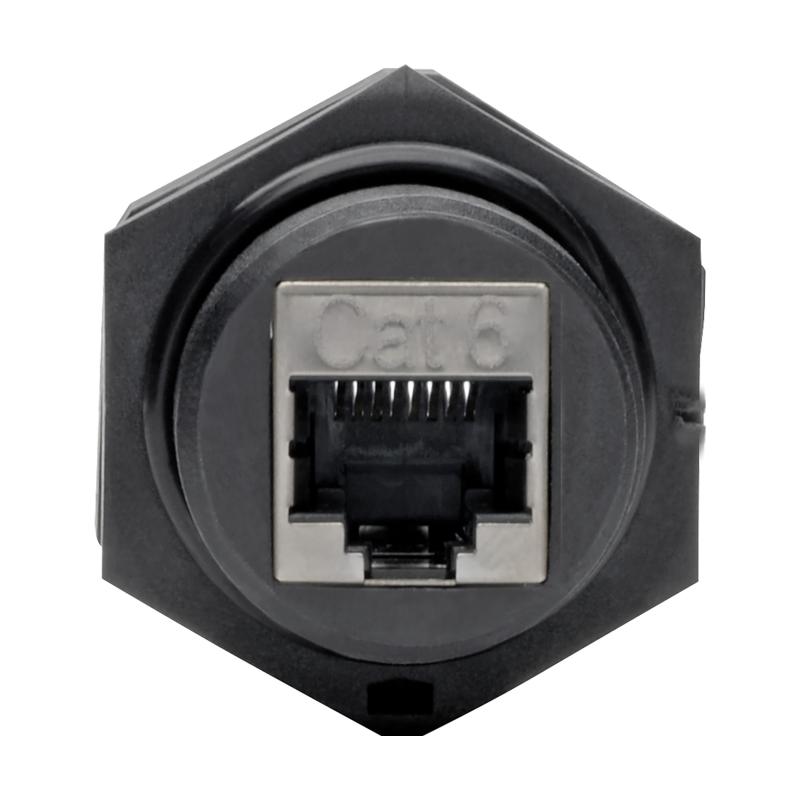 Rj45 Bulkhead Coupler Cat5/Cat6 F/F Shielded Industrial Dust Cap