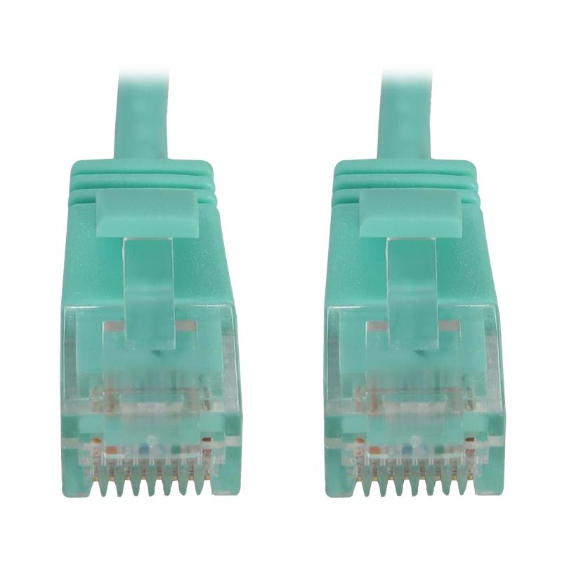 25Ft Aqua Slim Cat6A Ptchcbl