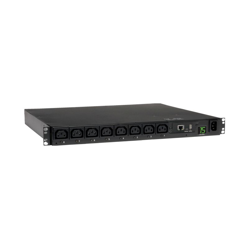 Single-Phase Switched Pdu 10A /12A 200-240V C14 1U Rm 8Xc13 6.5Ft