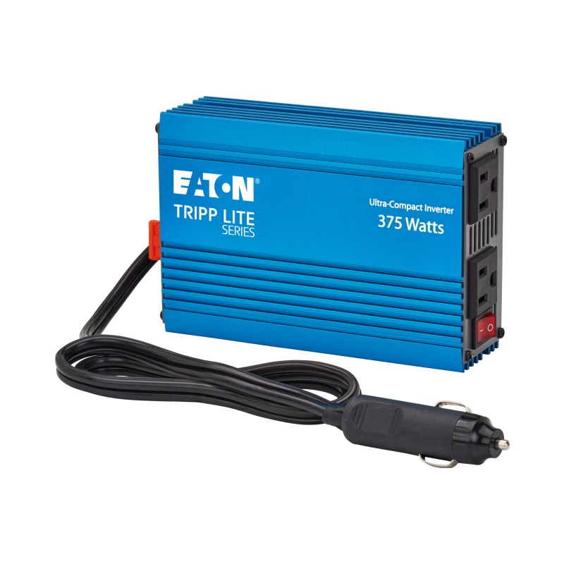 375W Power Inverter 2Outlet Auto Adap W/ Cig Plug 40A