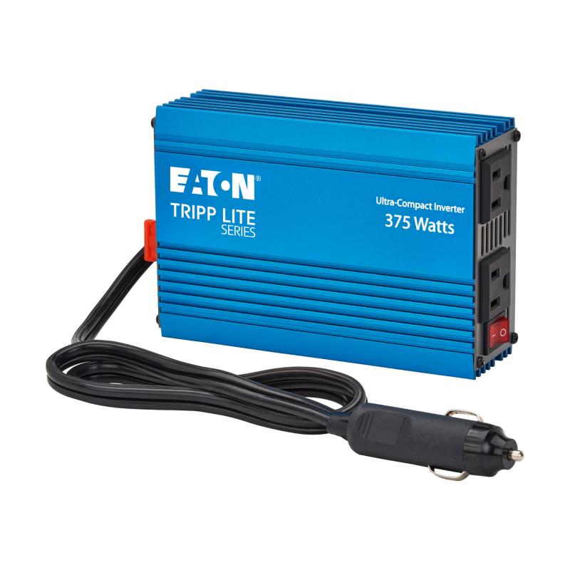 375W Power Inverter 2Outlet Auto Adap W/ Cig Plug 40A