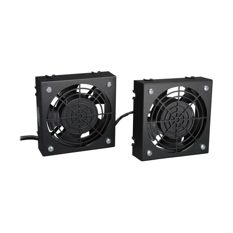 Wall-Mount Roof Fan Kit Dual Fans 210 Cfm 3Ft Cord C14 Input