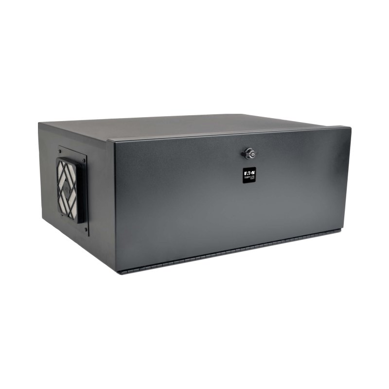 5U Security Dvr Lockbox Rack Enclosure 60Lb Capacity Black