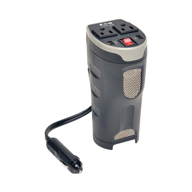 Car Inverter Cup Holder 200W 12V 120V 2Pt Usb Charging 2Outlet