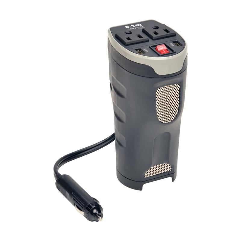 Car Inverter Cup Holder 200W 12V 120V 2Pt Usb Charging 2Outlet