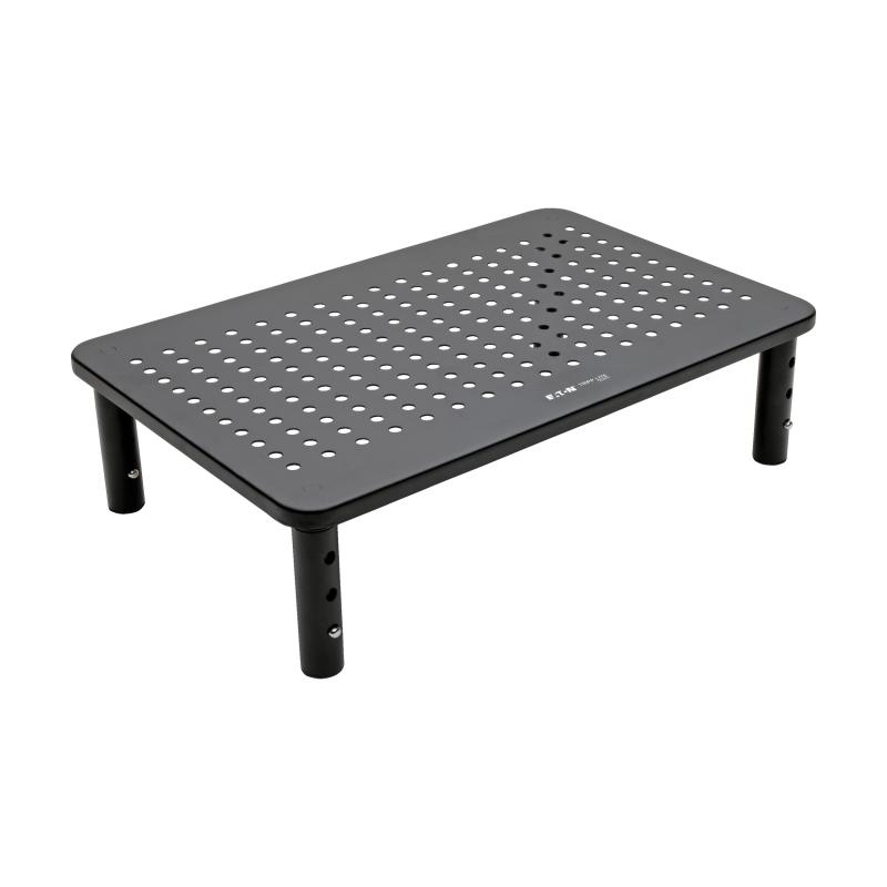 Support de moniteur pour bureau 14 x 9 po Hauteur ajustable Métal Noir