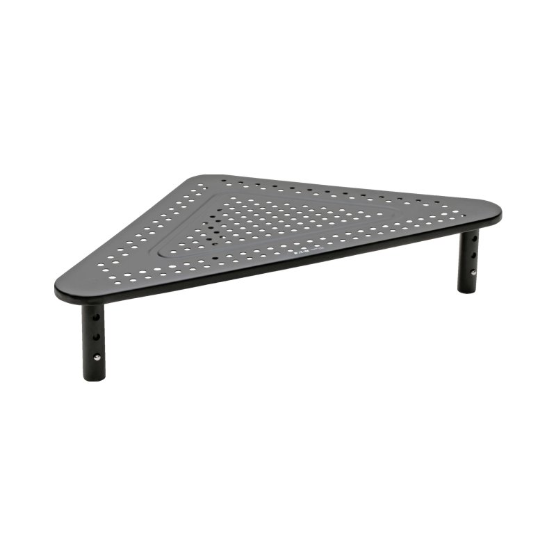 Monitor Riser For Desk 12X20 In Height Adjustable Corner Metal Blk