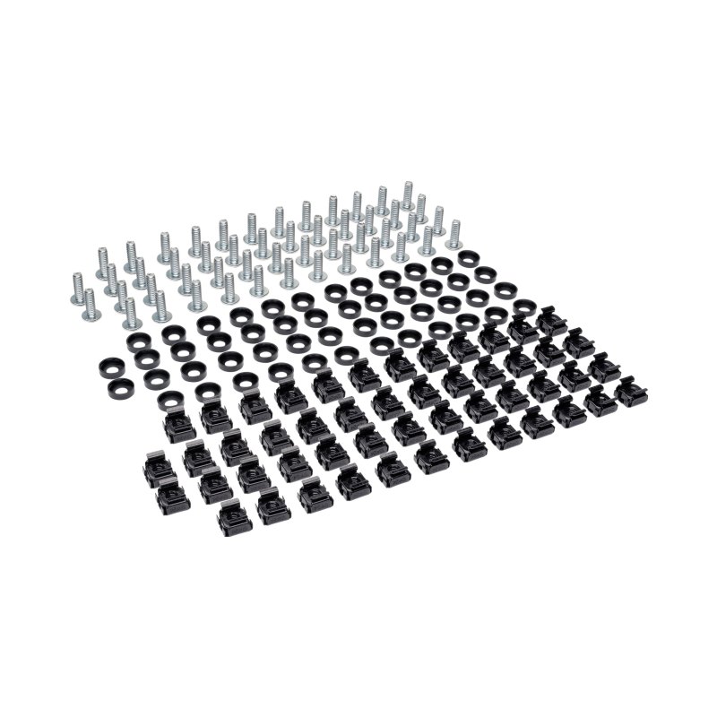 50Pc Rack Enclosure Square Hole Hardware 12-24 Screws Washers