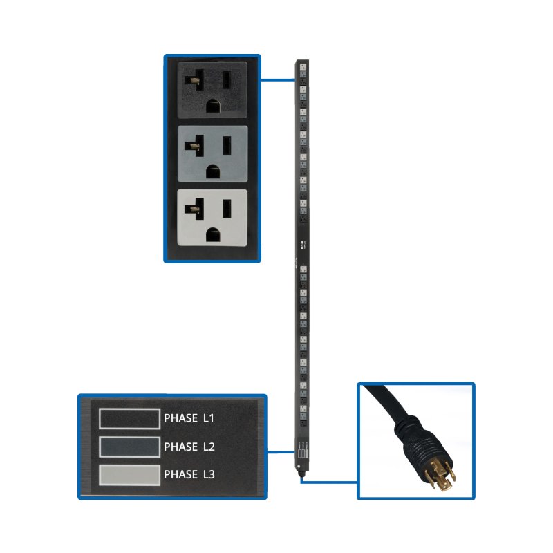 Pdu 3Phase 120V 0Urm 5.7Kw 42 5-15/20R 208V L21-20P 70In