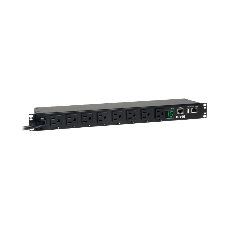 Switched Pdu 120V 1-Phase 5-15P 1U Rm 8X5-15R 12Ft Cord 1.4Kw