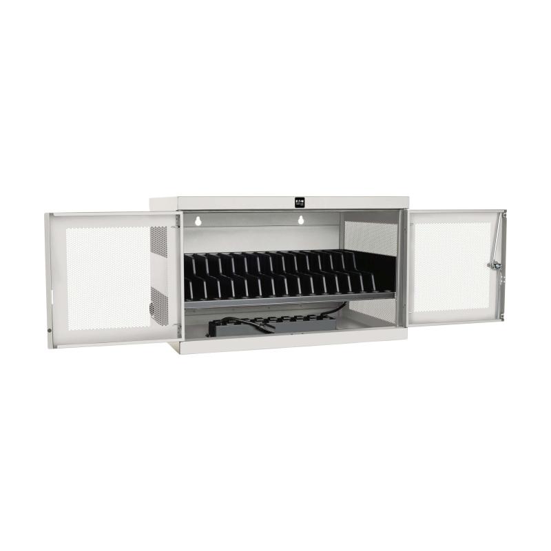 Chariot de recharge AC 16 ports Stg Station Chrmbk Ordinateur portable Blanc